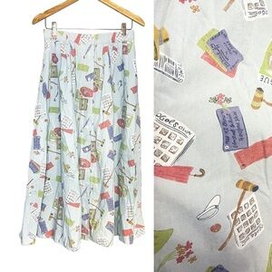 Vintage Dockers French Print High Waisted Novently skirt